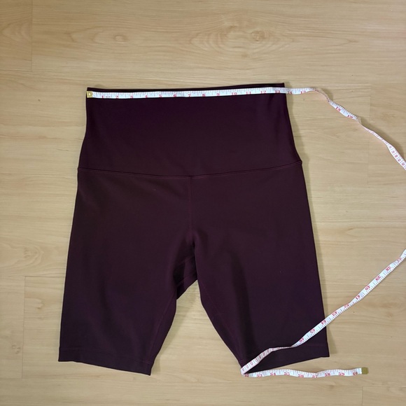 Lululemon Align 10” High Rise Bike Shorts Maroon Size 10 Nulu Buttery Soft Yoga - Picture 5 of 9